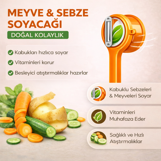Çöp Hazneli Meyve - Sebze Soyacağı